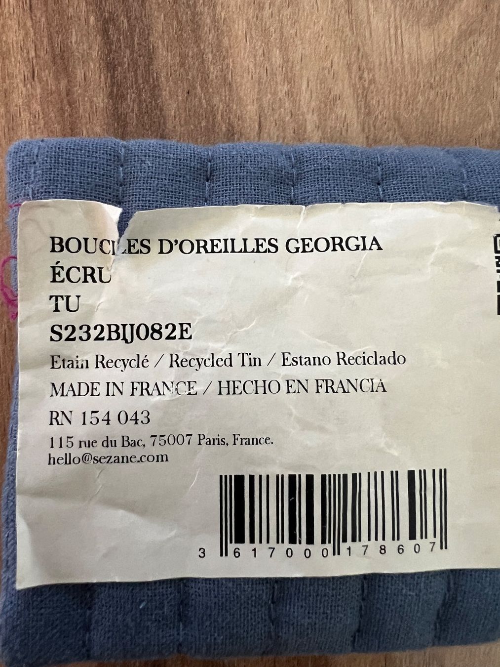 Sezane Boucles d'oreille: Sezane Georgia earrings, new – Neuf (Voir description) à Arzier Le Muids par oma_w5bq 3