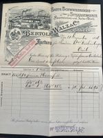 Rechnung 1896 Stearin-und Kerzenfabrik Bertolf Basel  (G436)