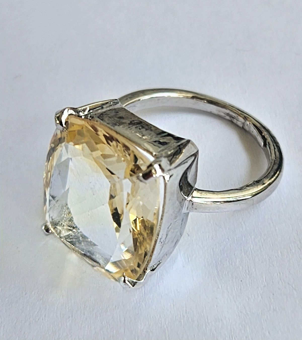 Ringe: Ring mit grossem gelbem Citrin Solitaire 58 – Neu (gemäss Beschreibung) aus Zürich von ben_mn5h 4