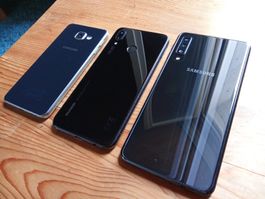 Samsung 2 Stück & 1 Huawei Smartphones