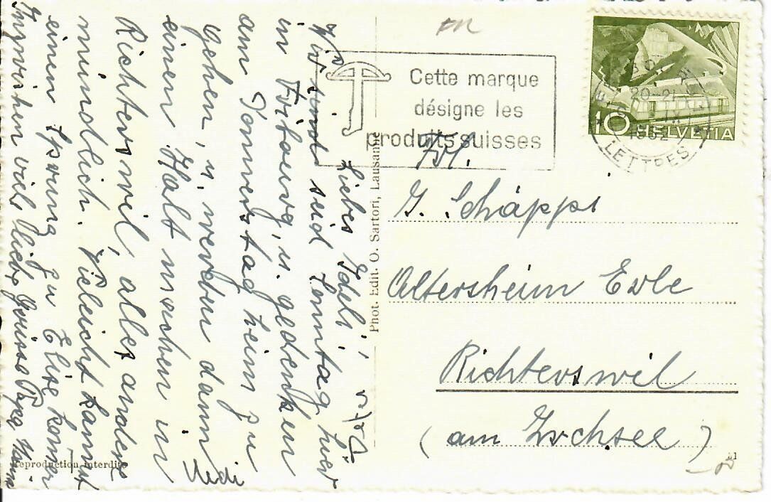 Ansichtskarten: Fribourg – Gebraucht aus Hochdorf von Ziegel-16 1