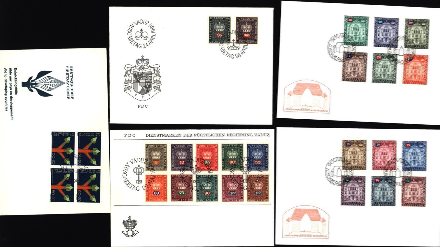 Tutti i francobolli: Briefe, Sondercouvert FL auf 5 Scans  (F595) – Usato da Seuzach venduto da Harri19 2