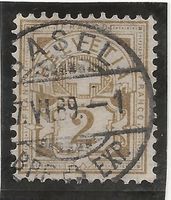 BASEL 07.06.89 auf Zu#58A Mi#50x Vollstempel [12B6]