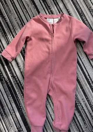 Baby Fleece Overall H&M rosa Reissverschluss gebraucht