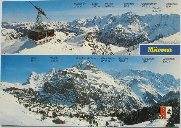 Cartoline postali: MÜRREN Schilthorn Luftseilbahn – Usato da Jona venduto da philajona