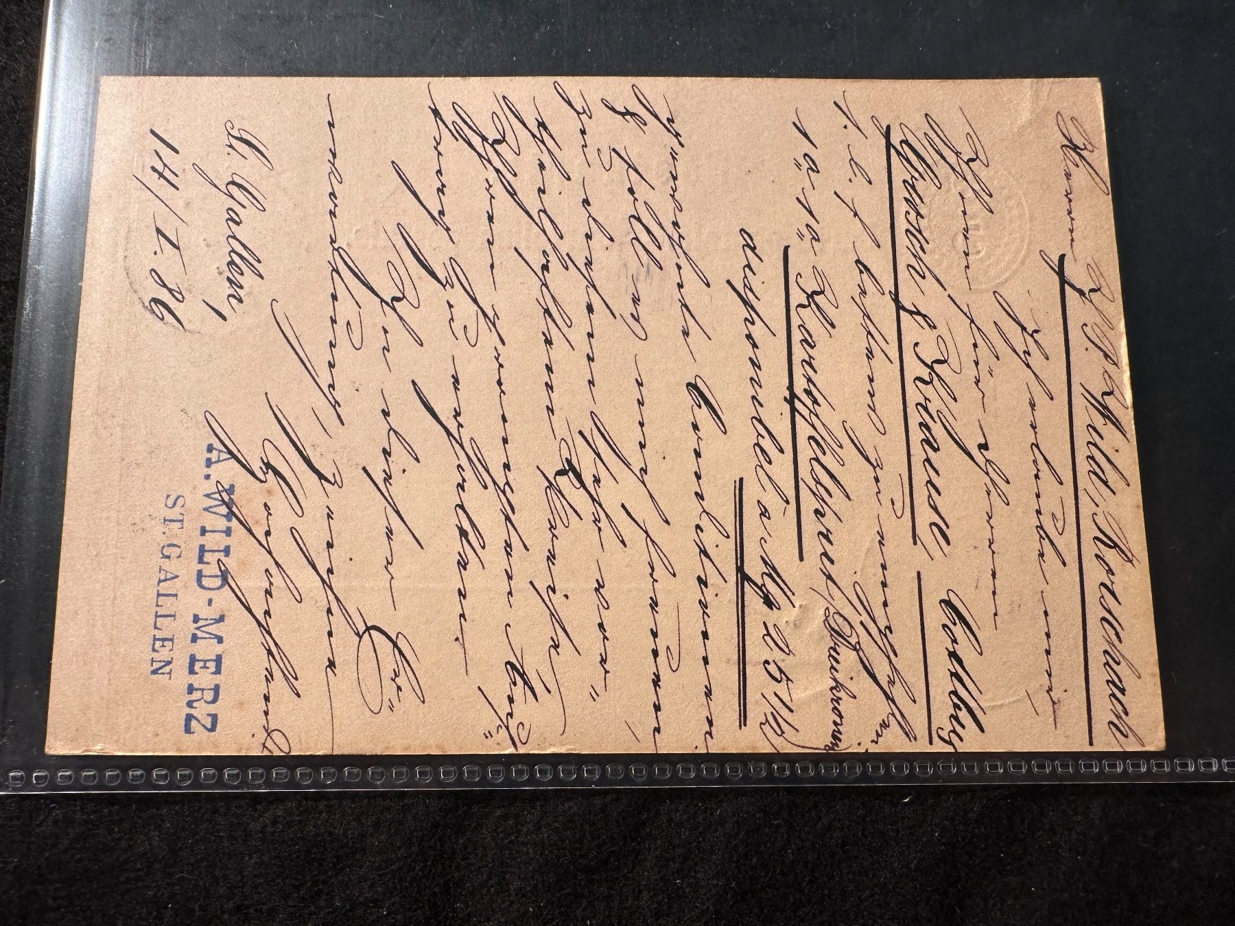 Tutti i francobolli: Postkarte 1886 St.Gallen - Rorschach – Usato da Stettfurt venduto da 2442 1