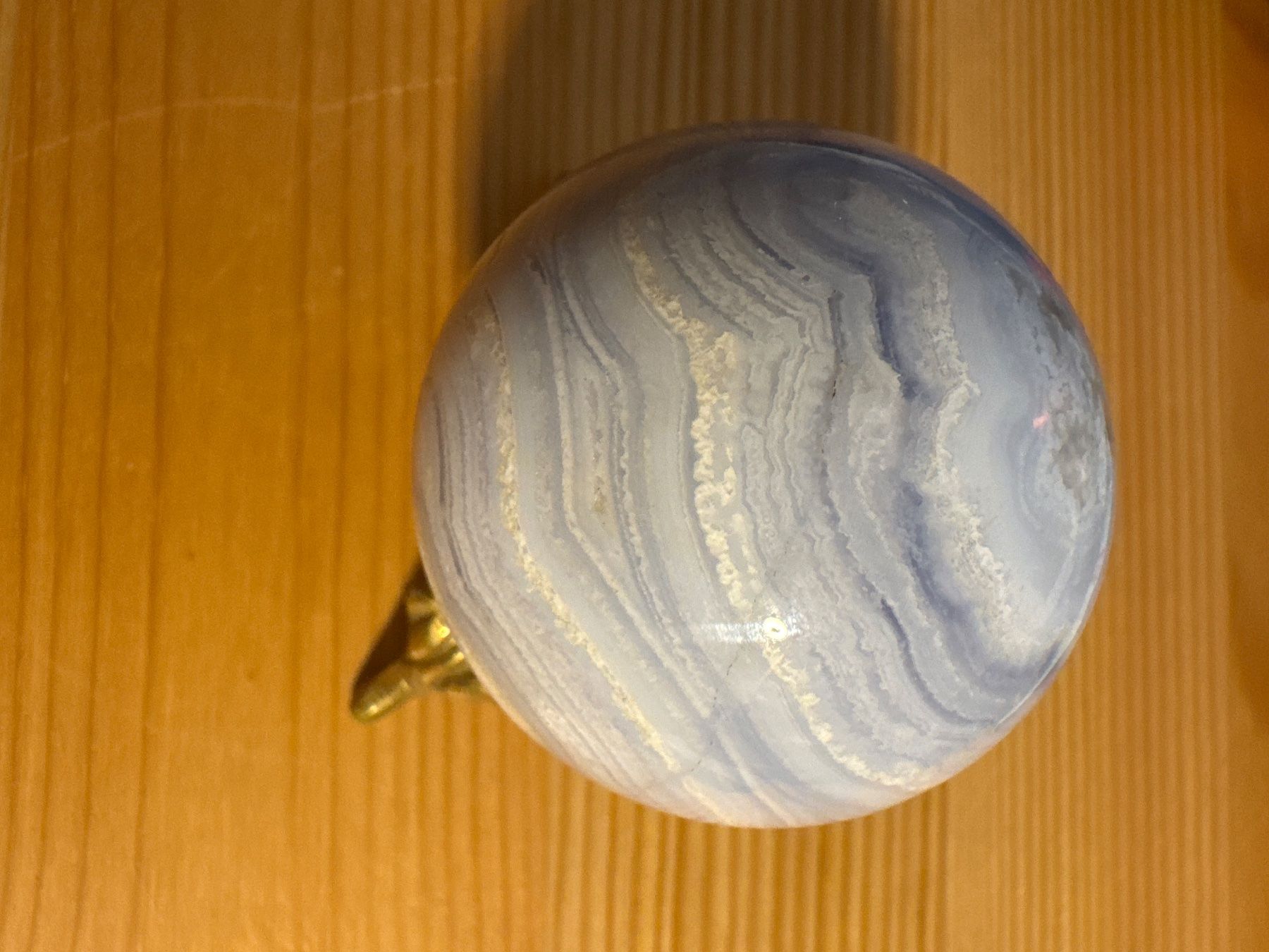 Minerali & Pietre curative: Erlesene blaue Spitzenachat-Kugel (Durchmesser: 5 cm) – Nuovo (secondo la descrizione) da Zürich venduto da Tarafo5