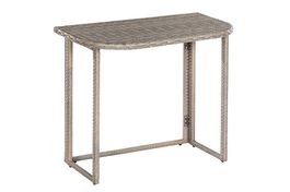 Gartentisch Klappentisch Balkontisch 90x50cm Polyrattan grau