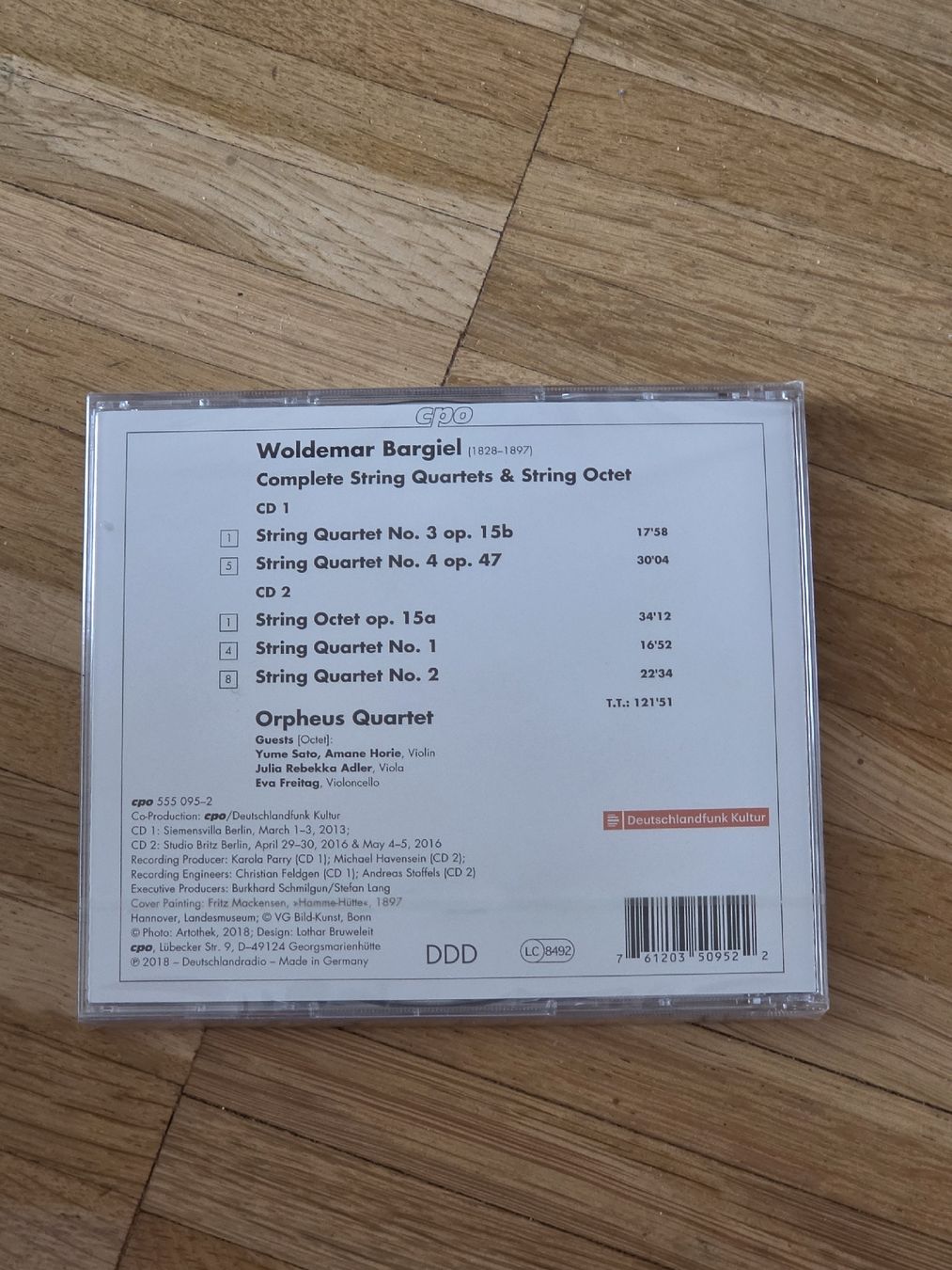CDs: Neue Doppel-CD: Woldemar Bargiel: String Quartets 1-4, Octet – Neuf avec emballage d'origine à Aesch BL par immon 1