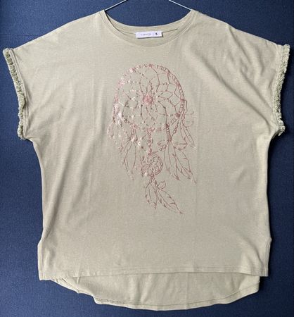 t-shirt vert clair femme/Damen t-shirt grün