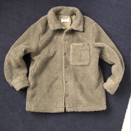 Teddy Fleece Jacke/Overshirt Khaki 140 Neu!
