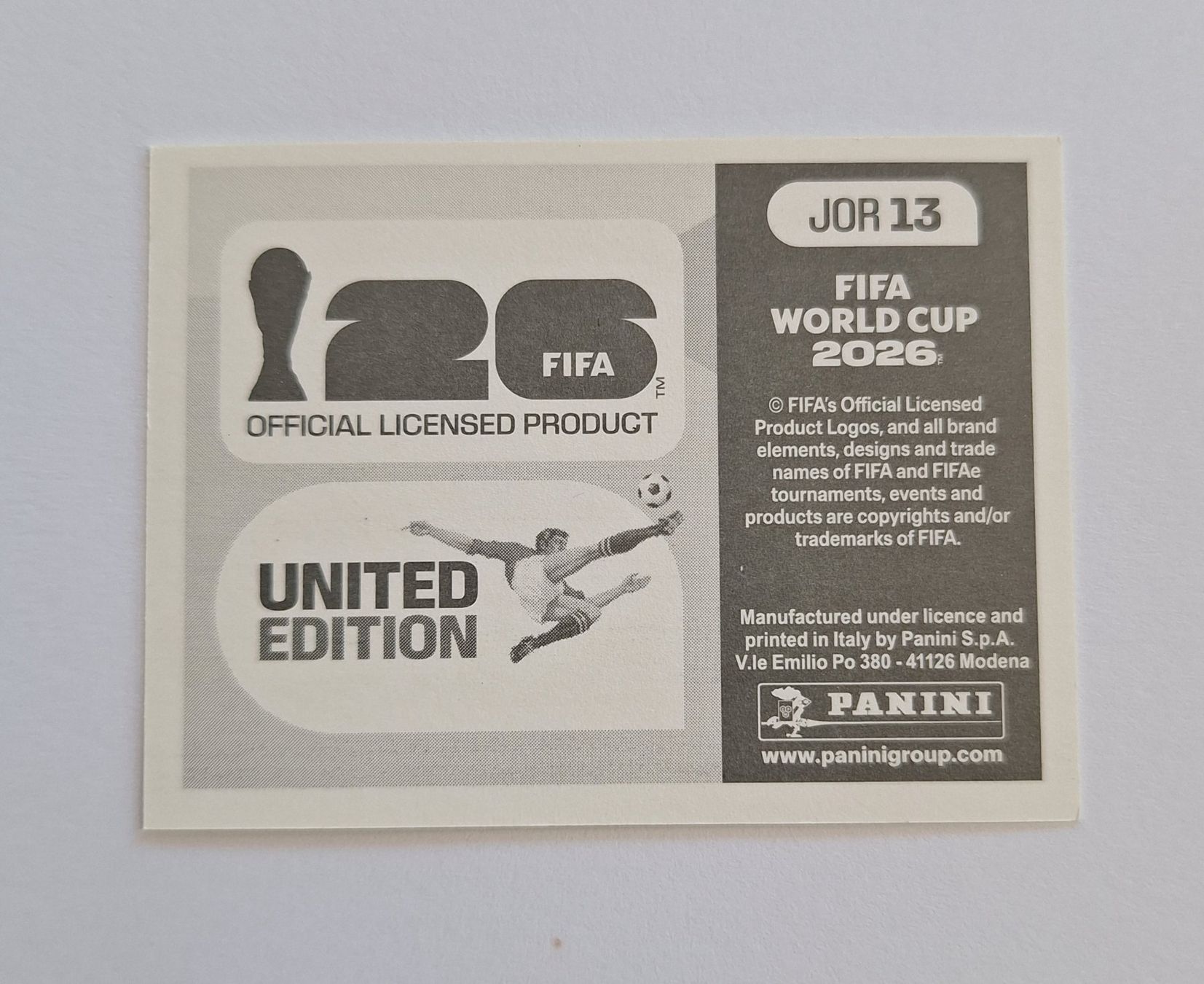Panini Carte collezionabili: Panini JOR 13 – Nuovo (secondo la descrizione) da Romanens venduto da Crocette 1