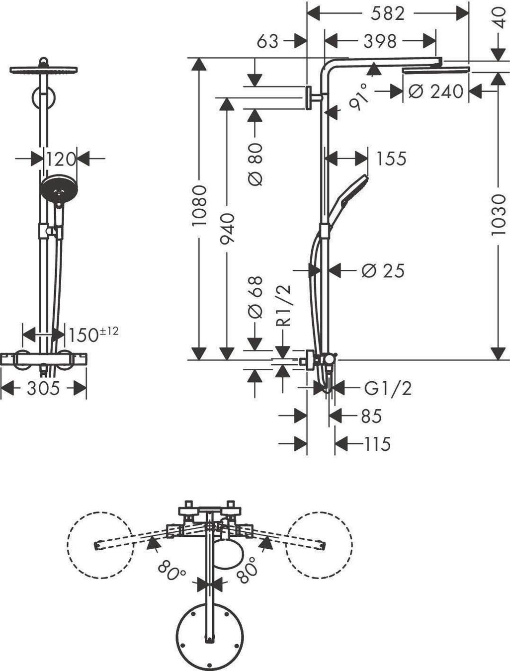 Hansgrohe Douches: Hansgrohe Raindance Select S 240 1jet – Neuf avec emballage d'origine à Bottighofen par zaap 1