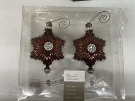 Christ Baum Schmuck zwei Sterne Glas Neu
