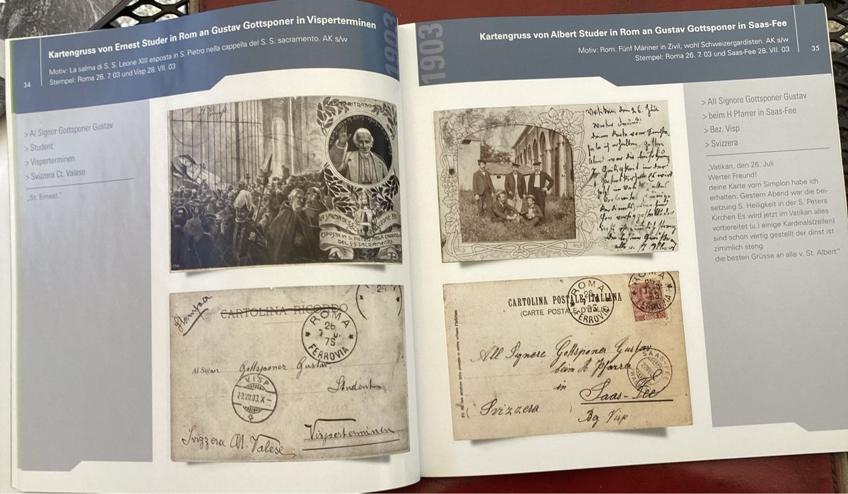 Livres: Wallis, Garde, Grüsse aus Rom ins Wallis. – D'occasion à Reinach BL par Linda013 3