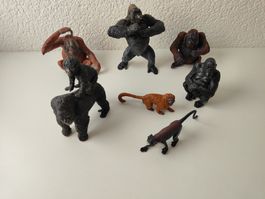 Papo Collecta Affen Sammlung Set Mix Gorilla Oran Utan