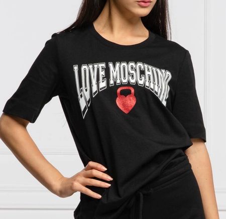 Love Moschino T-Shirt Shirt Schwarz Gr.40 Damen Bluse