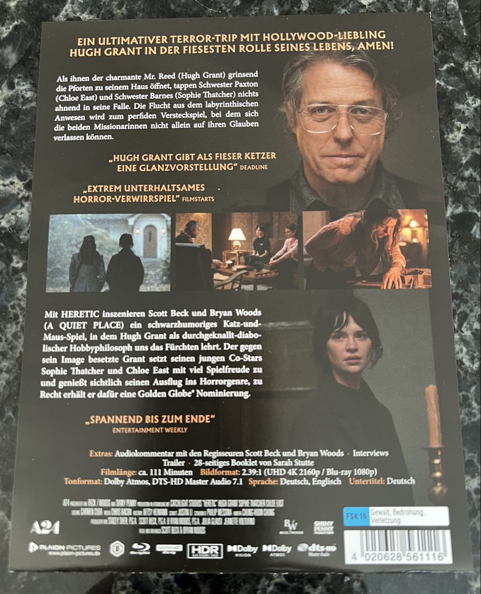 Tutti i DVDs: Heretic 2 Disc 4K Mediabook Cover A – Nuovo (secondo la descrizione) da Buckten venduto da Dominoluna 5