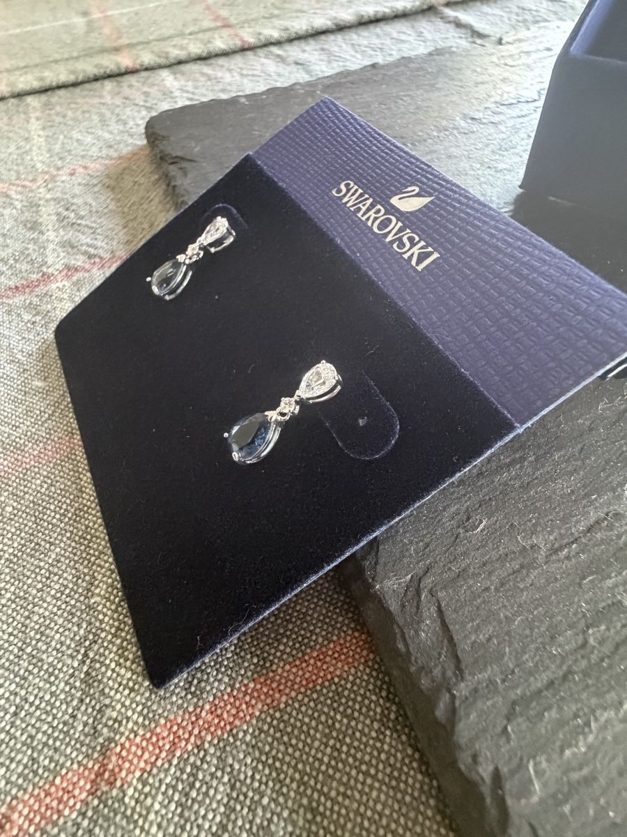 Swarovski Boucles d'oreille: Swarovski blue drop earrings  – Neuf (Voir description) à Riehen par ian_zl6t 1