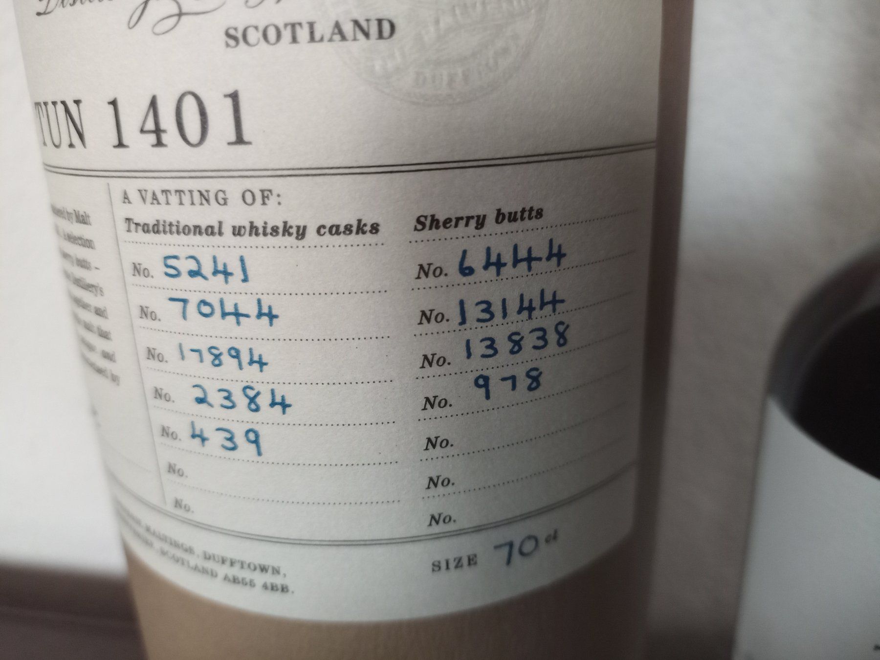 Balvenie Bevande alcoliche: Balvenie Tun 1401 Batch No 5, mit UK-Label – Nuovo e nell'imballaggio originale da Spiez venduto da egonolsen 2