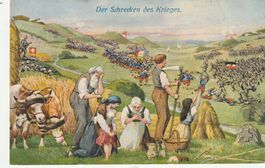 Militär Schweiz-Der Schrecken des Krieges-1916-Künstlerlitho