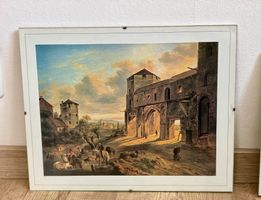 Gemälde Isartor in München um 1824 im Zustand einer Ruine