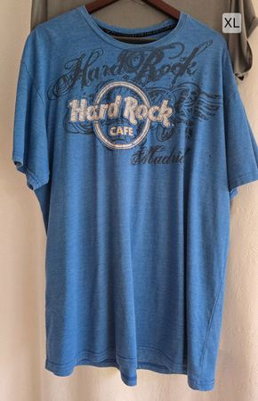 T-Shirt Hard Rock Cafe Madrid blau Grösse XL gebraucht