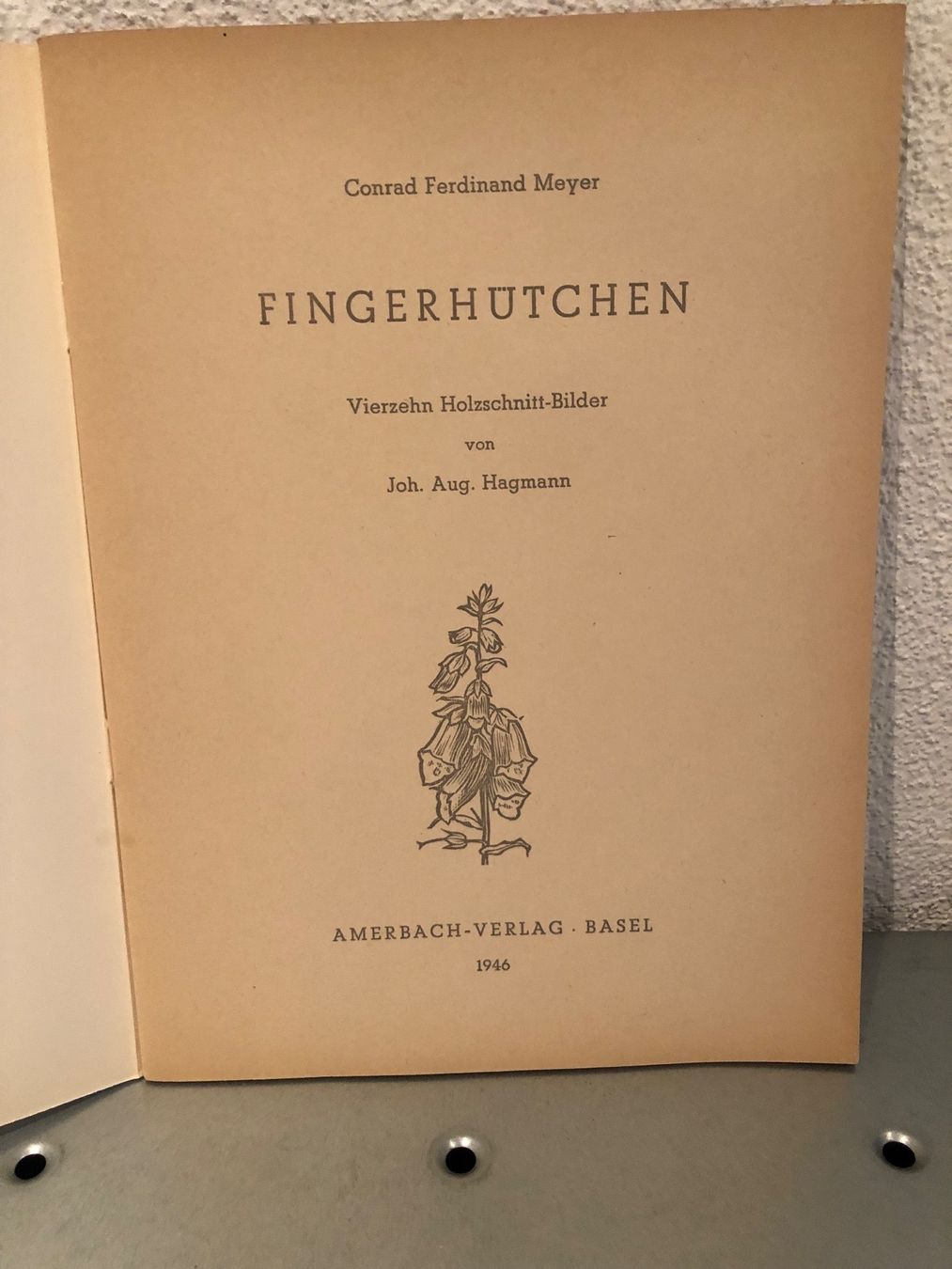 Bücher: Buch Fingerhütchen, Ferdinand Meyer, 14 Holzschnittbilder – Gebraucht aus Bassersdorf von 1Morgenrot 1