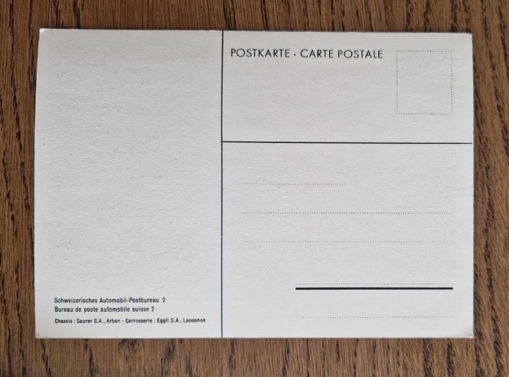 Cartoline postali: Fahrbares Postbüro, Saurer Arbon – Usato da Ebikon venduto da Donar50 1