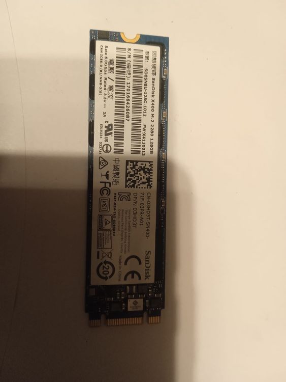 Disque SSD SanDisk X400 SSD M.2 2280, 128 Go, SD8SN8U-128G-1002, 6 G