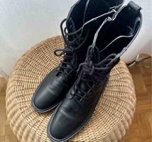 Bottines femme cuir noir pointure 37 état neuf
