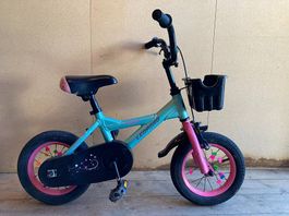 Kindervelo mit Rücktritt, türkis/Pink von STARLET