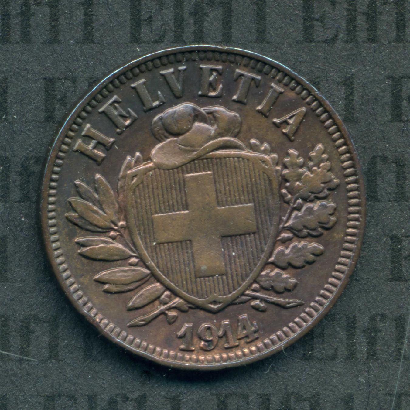 Tutti le monete: CHF___0.02 1914 -unz 2 Rappen – Usato da Widnau venduto da Elf11