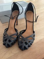 Damensandalen Schwarz Glitzer Grösse 39 Leder guter Zustand