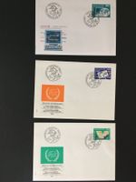 3 x UPU FDC 1983 1989 1995 ZNr 14 + 15 + 16 union postale