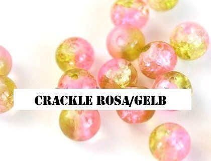 Perle (finte): Crackle 4mm rosa/gelb – Nuovo (secondo la descrizione) da Schlatt TG venduto da kreativ-atelier