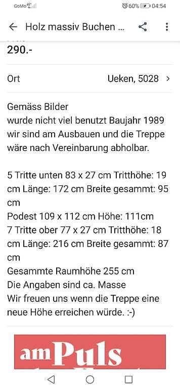 Treppen: Holztreppe massiv Buche – Gebraucht aus Diegten von Manuk3 4