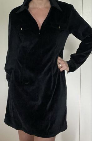 Joop! Kleid, Gr. M, Samt, Schwarz