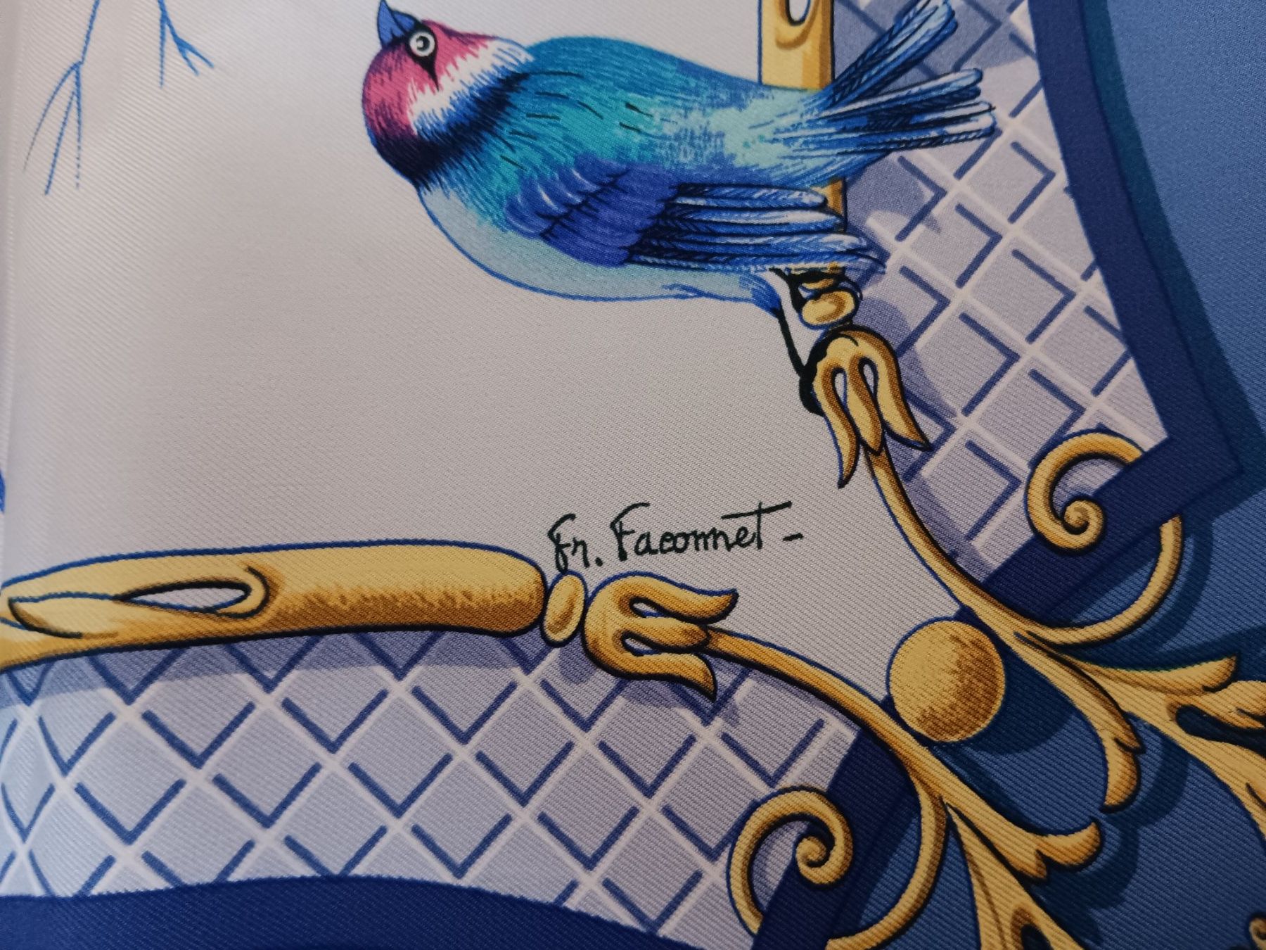 Hermès Foulard & Sciarpe: HERMES "LA CLE DES CHAMPS" CARRE 90 CM – Usato da Cossonay-Ville venduto da Les_1001_perles 2