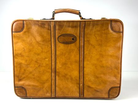 GOLDPFEIL CARACCIOLA Vintage Koffer aus Büffelleder braun