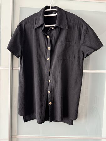 NEU schwarze Bluse/Hemd Damen kurzarm, Shein, Grösse XS