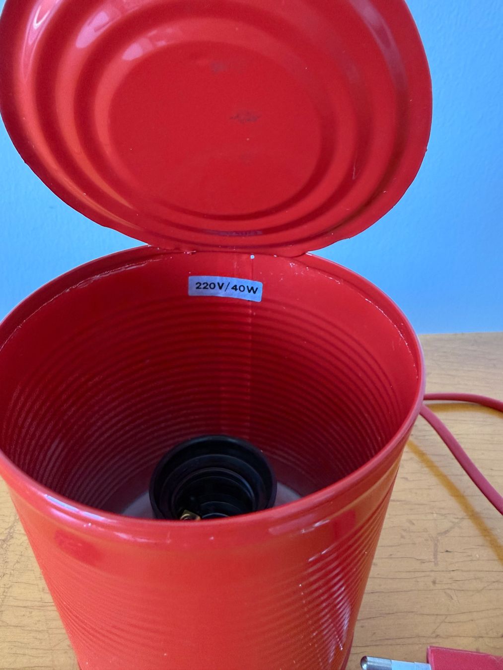 Lampes: Rote Konservendosenlampe Pop Art 80er – D'occasion à Luzern par Mamutpe 4