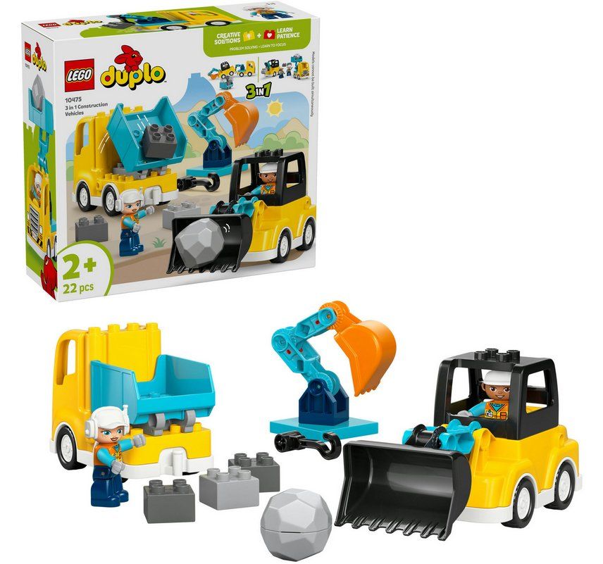 Lego Kit di costruzioni: LEGO DUPLO 10475 Town Baufahrzeuge - 3-in-1-Set – Nuovo e nell'imballaggio originale da Oensingen venduto da Liquidations-Shop