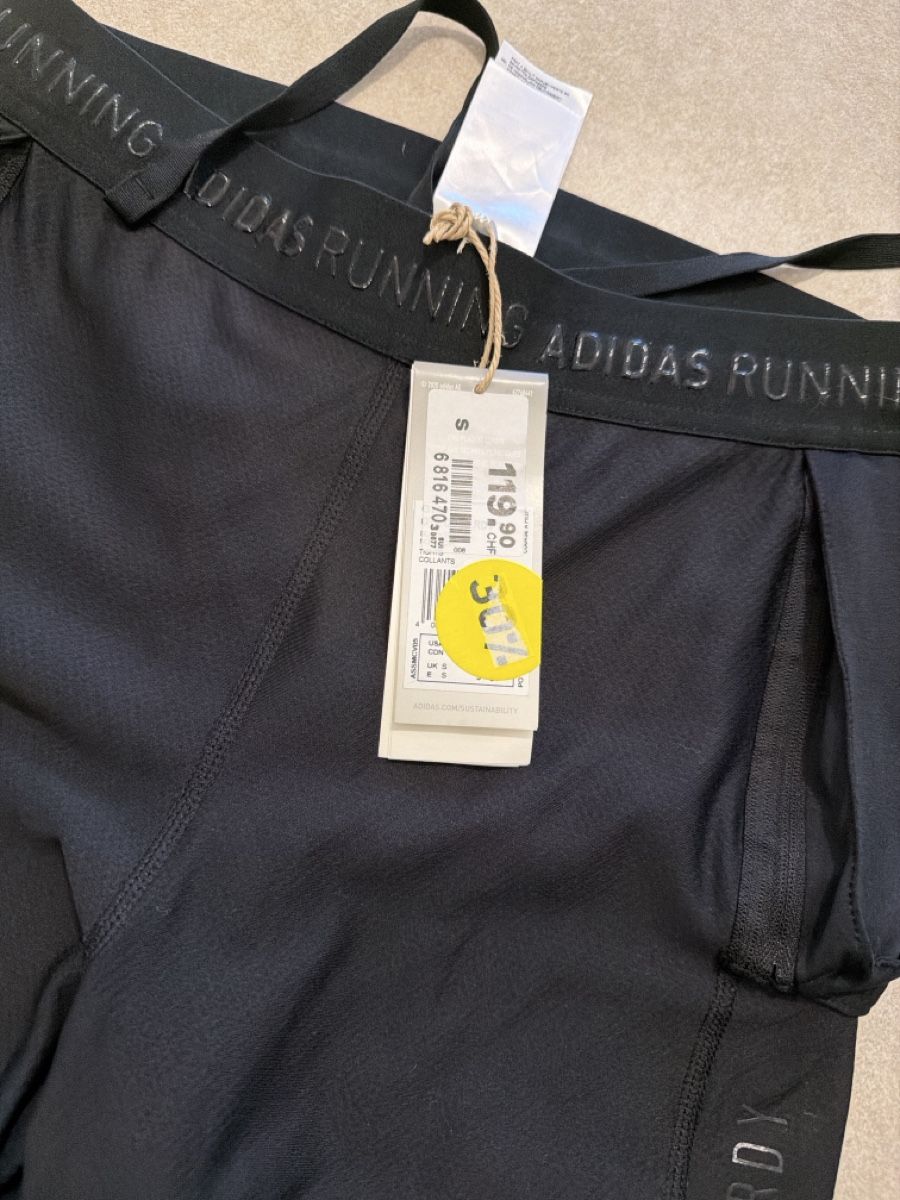 Adidas Leggings: Legging de course Adidas  - Taille S - Noir – Nuovo e nell'imballaggio originale da Fétigny venduto da Titou2010 1