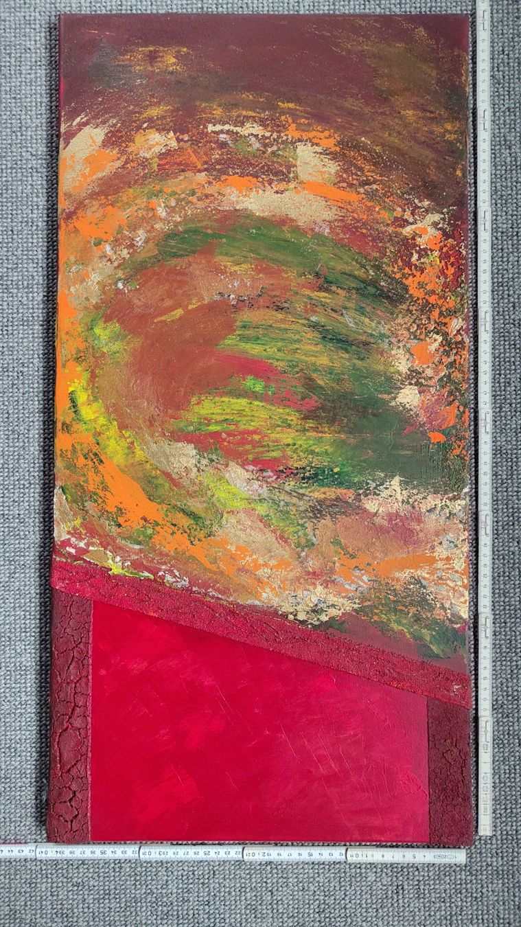 Dipinti: 2x Abstraktes Acrylbild, handgemalt 40x80cm – Usato da Ballwil venduto da bom_ar 2