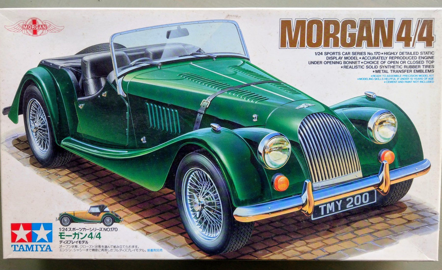 Tamiya Modellautos: Tamiya 70's Morgan 4/4 Cabrio #24170 – Neu und originalverpackt aus Châtillens von rei_y82w