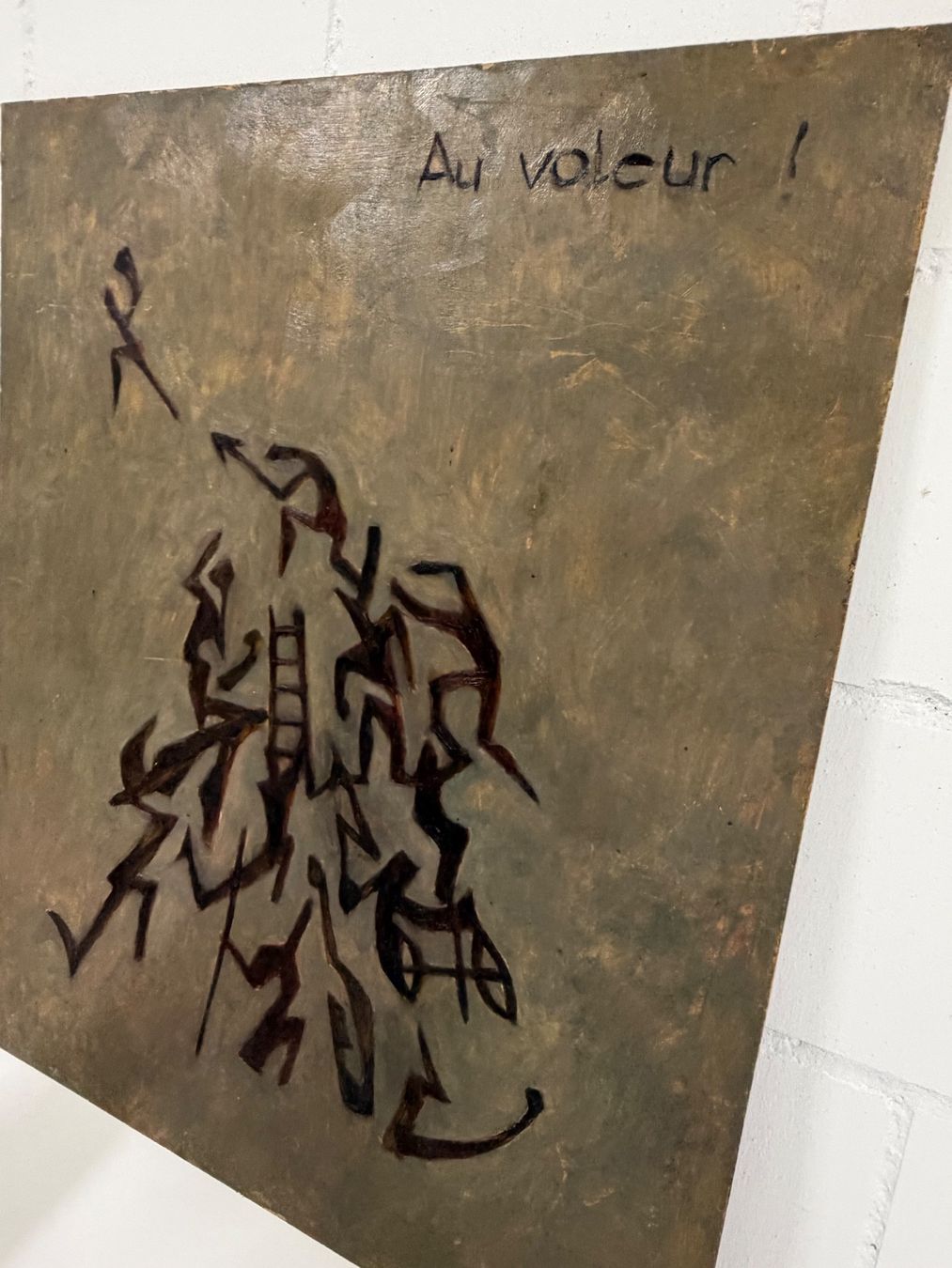 Dipinti: Abstraktes Ölgemälde "Au voleur!" 1975 Einzigartiges Kunst – Usato da Basel venduto da PAUL_ART 5