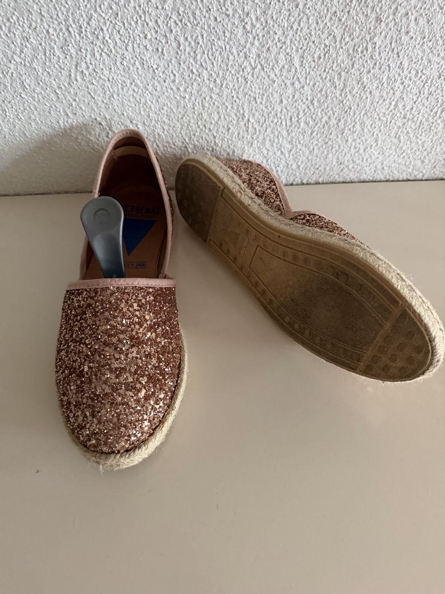 Scarpe da donna: Glitzer Schuhe Rosé Grösse 37 Sommerlich & Schick – Usato da Meggen venduto da O_E 1