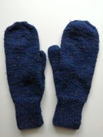 Warme, handgestrickte Fäustlinge aus Wolle, Grösse M