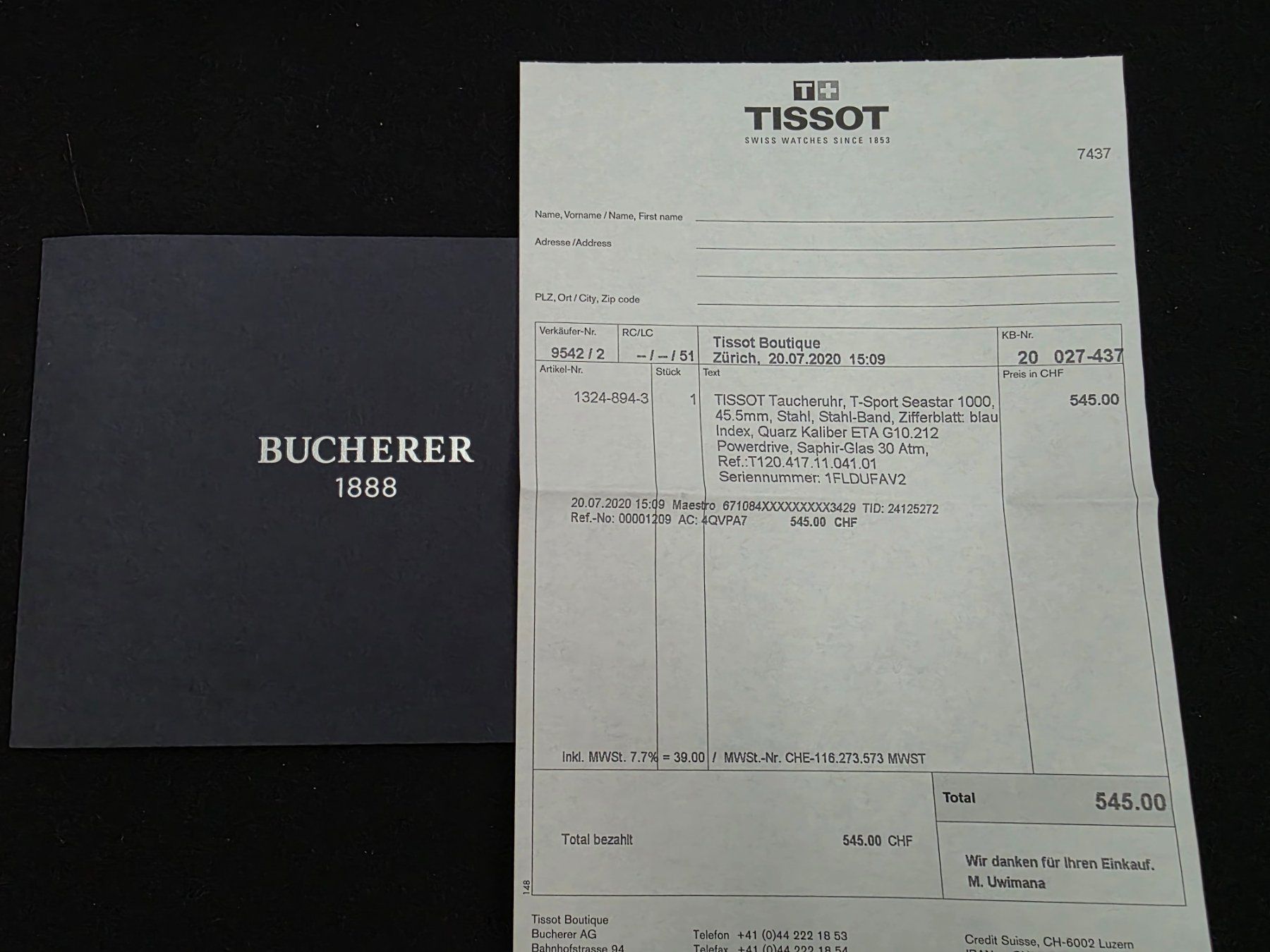 Tissot Orologi: Tissot Uhr Seastar – Usato da Schlierbach venduto da tim_f7cg